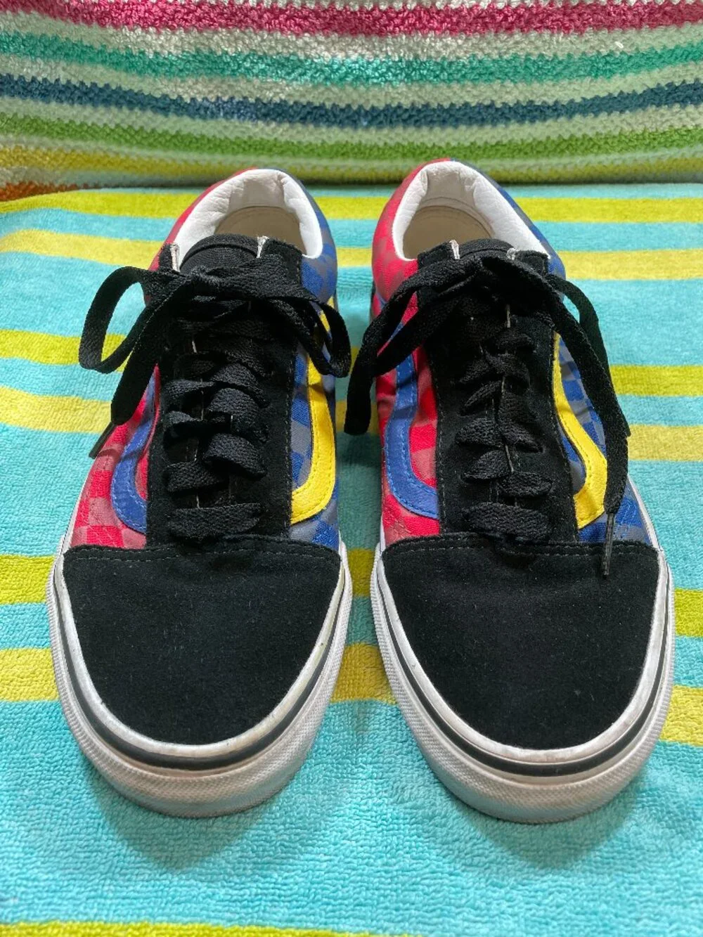 Vans Old Skool OTW Rally Sneakers Shoes Mens Size 7 Checkered Multi Suede